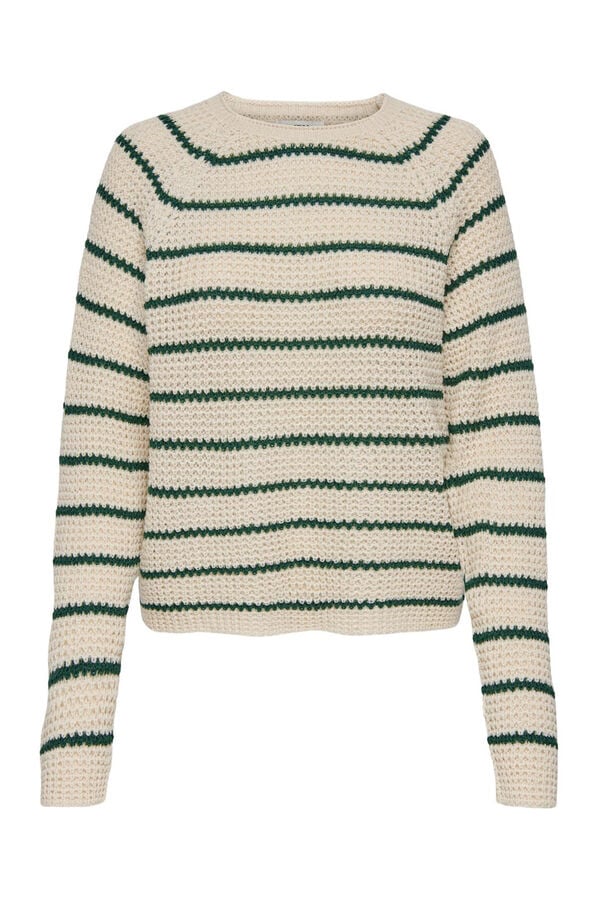 JDY Camisola &agrave;s riscas branco