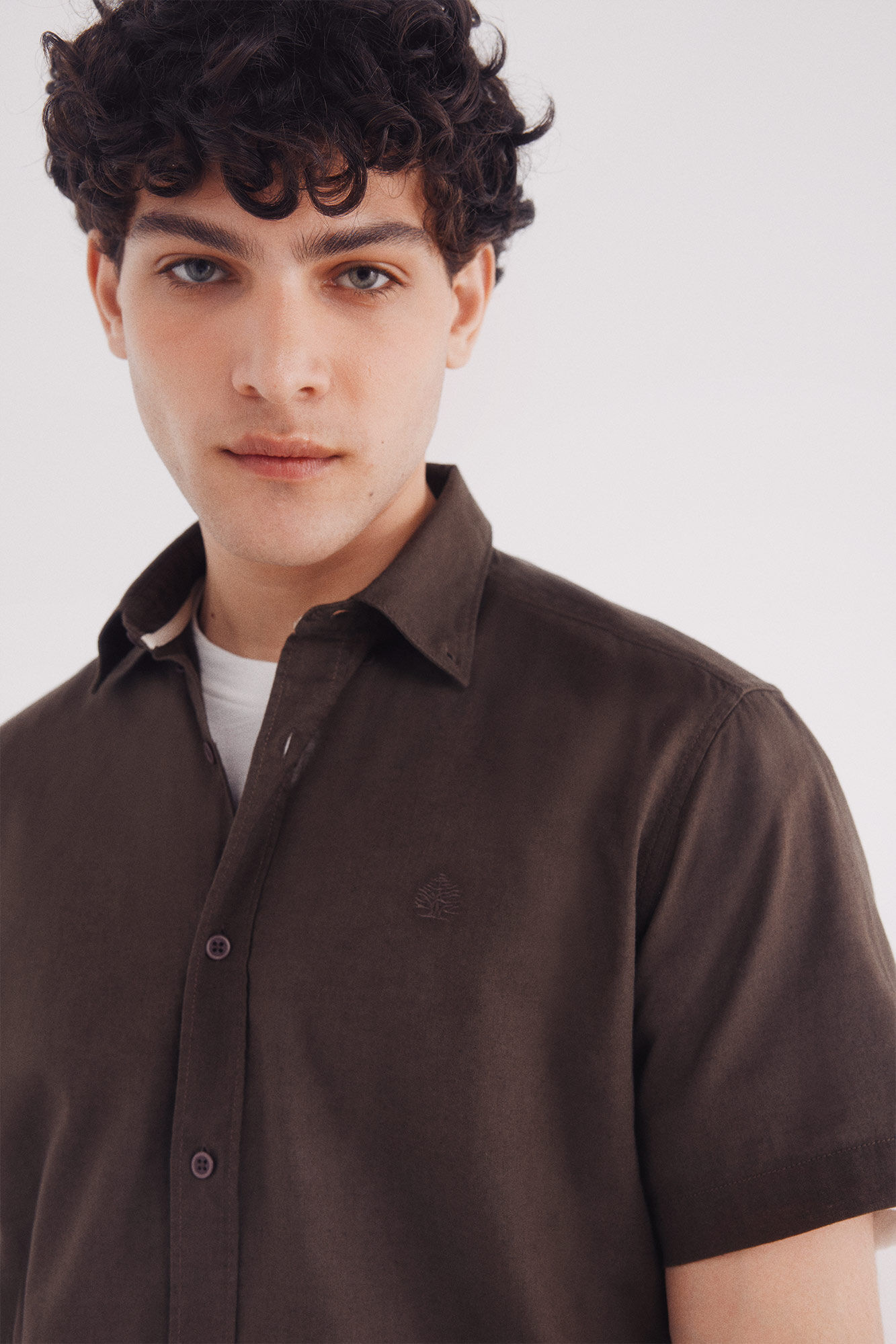 Springfield Camisa manga corta lino