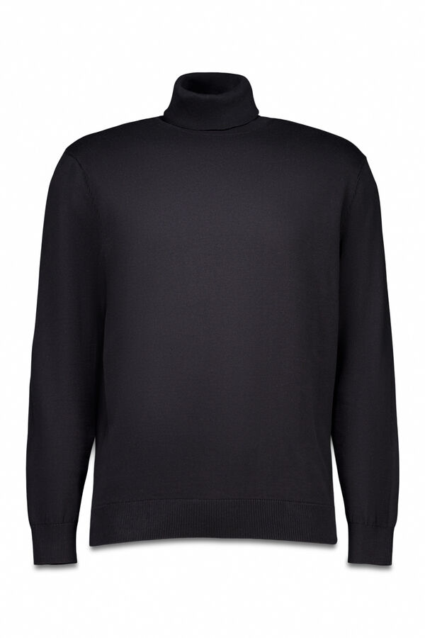 Springfield Camisola b&aacute;sico de gola preto