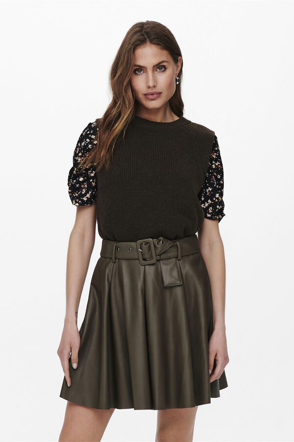 Only Chaleco de punto negro