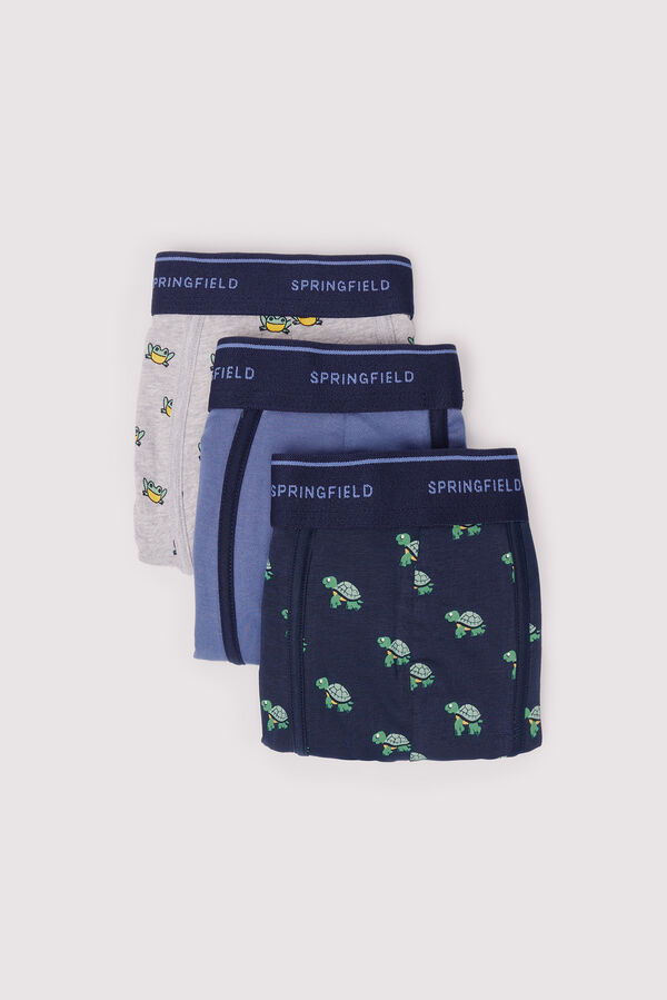 Springfield Pack 3 boxers estampados azul