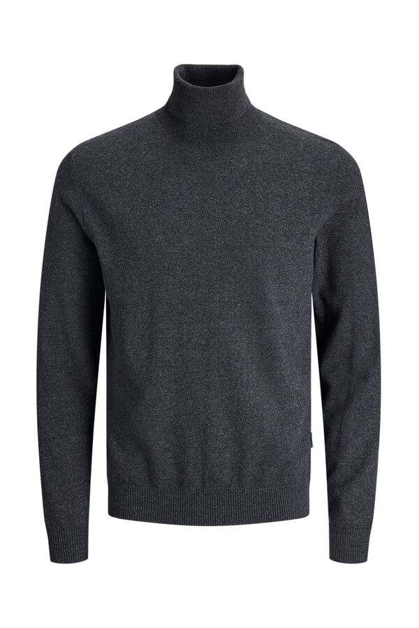 JJ REBEL Jersey de punto cuello vuelto gris
