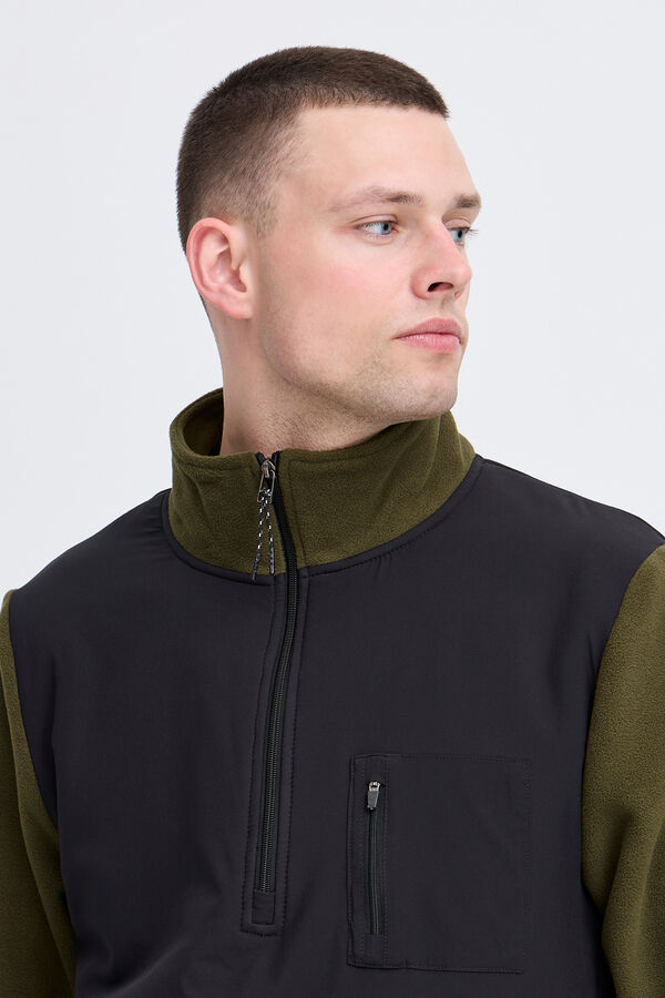 Blend Sudadera cuello alto kaki