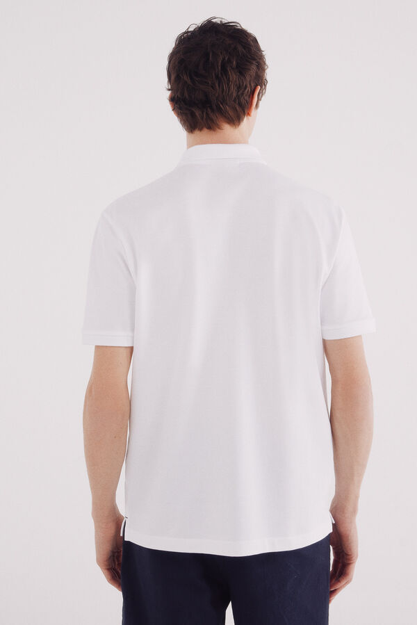 Springfield Polo piqu&eacute; b&aacute;sico regular fit branco