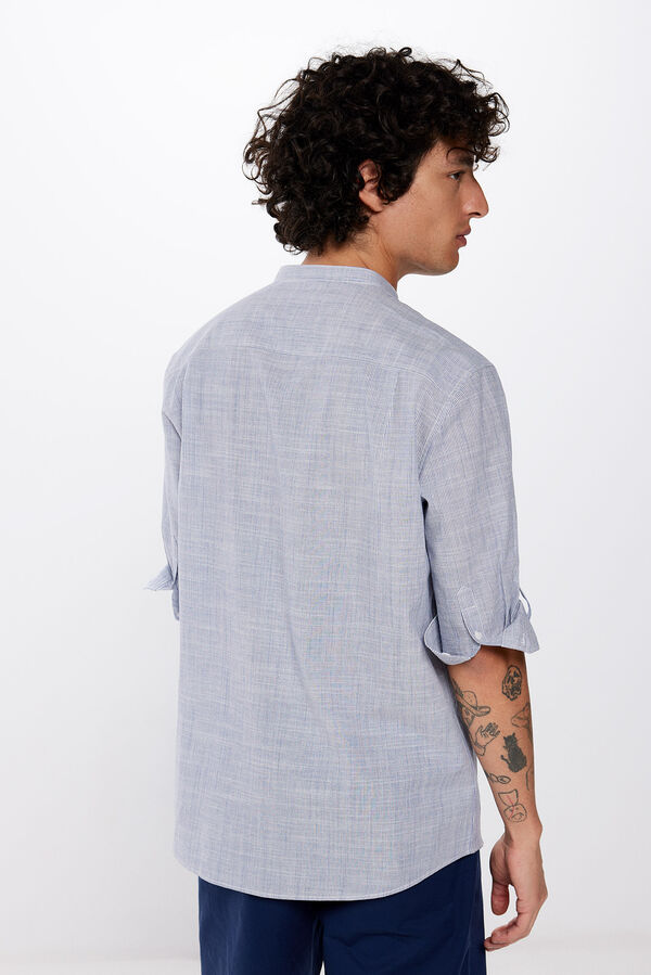 Springfield Camisa riscas manga 3/4 azul