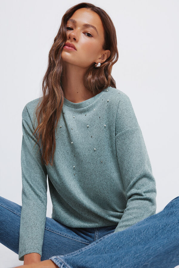 Springfield T-shirt com tachas posicionadas verde