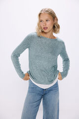 Springfield Camiseta punto cortado combinada verde