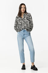 Tiffosi Jeans Mom Tapered Fit com Rasg&otilde;es azul