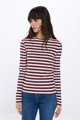 Springfield T-shirt riscas lúrex estampado