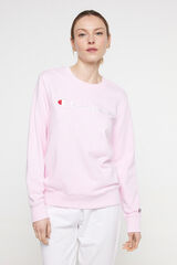 Champion Sudadera cuello caja de mujer rosa