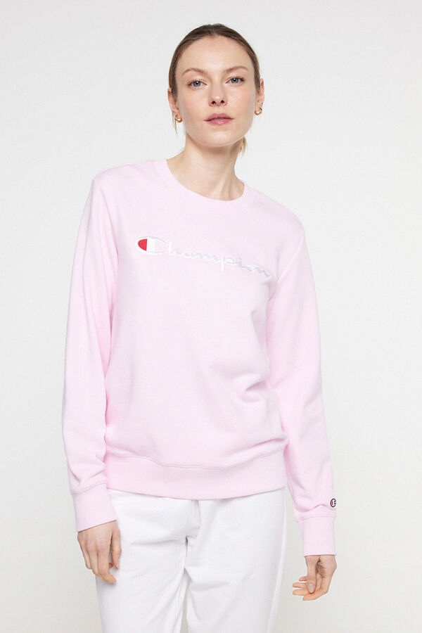 Champion Sudadera cuello caja de mujer rosa