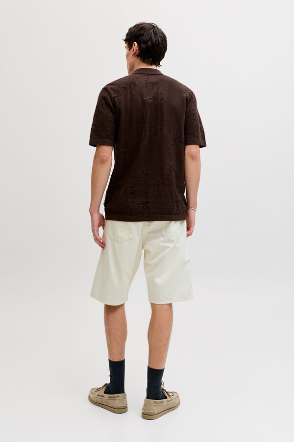 Jack & Jones Bermuda baggy fit denim blanco