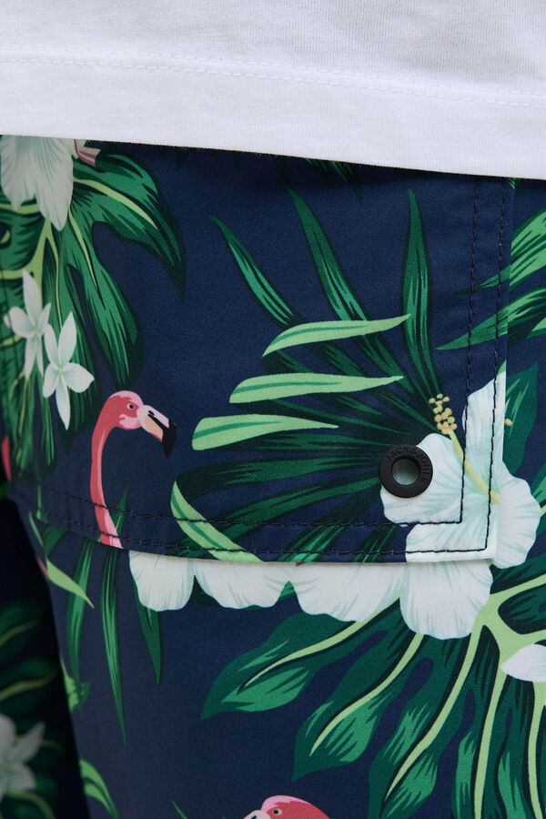 Jack & Jones PLUS Maiô estampado PLUS azul