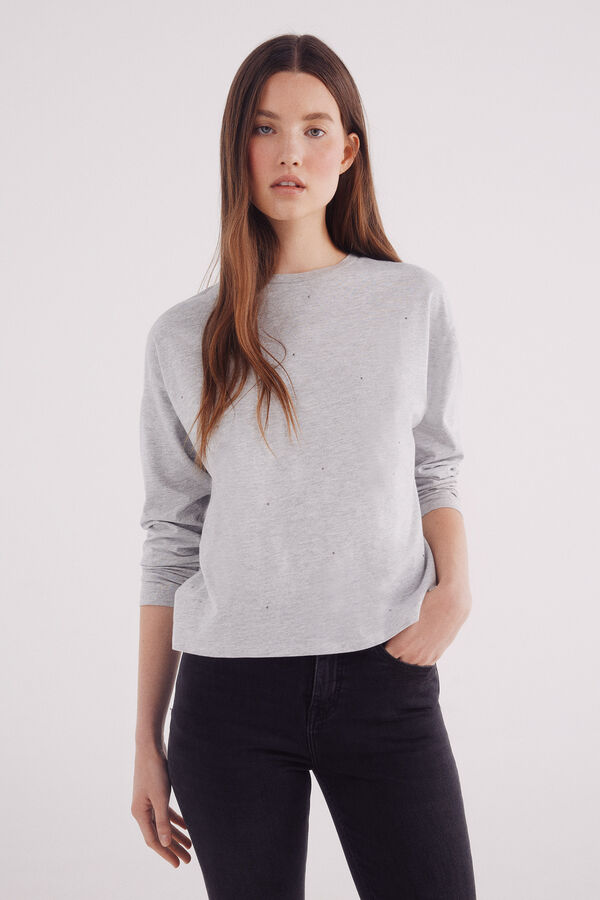 Springfield Camiseta tachas gris