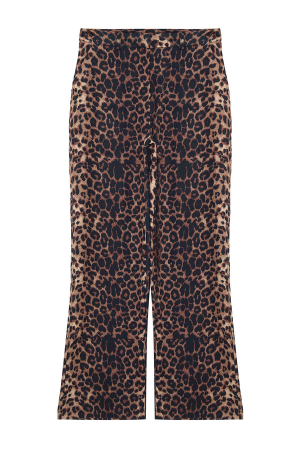Trendyol Pantalones animal print tostado