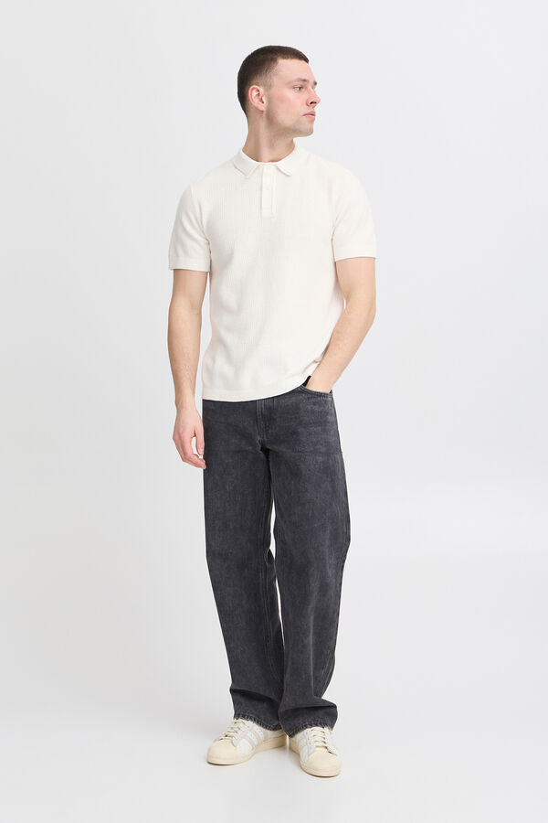 Blend Polo Punto Fino Bhaiden blanco