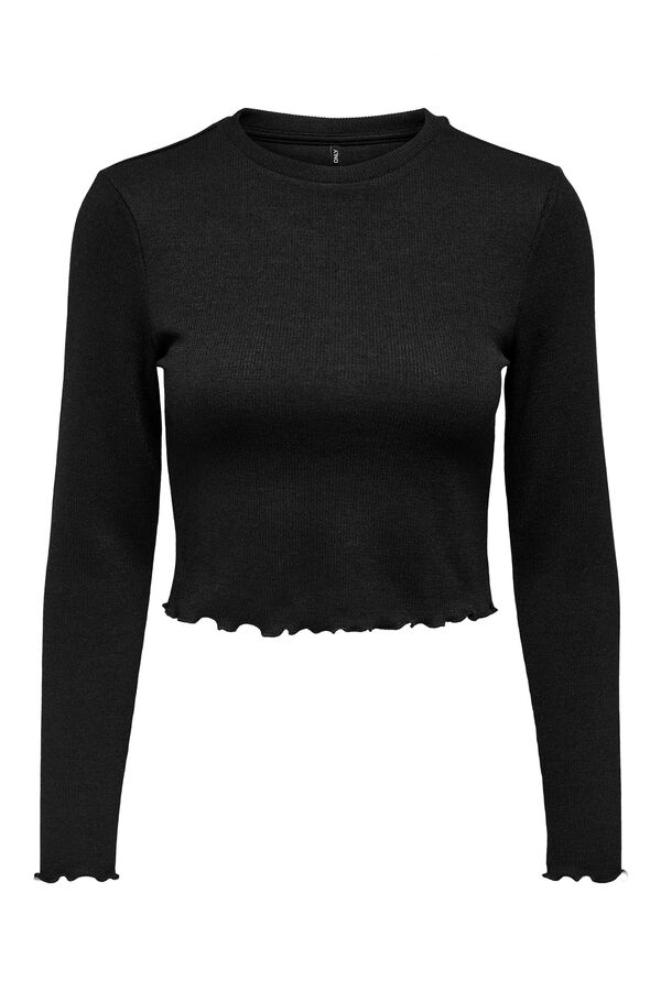 Only Crop top canal&eacute; negro