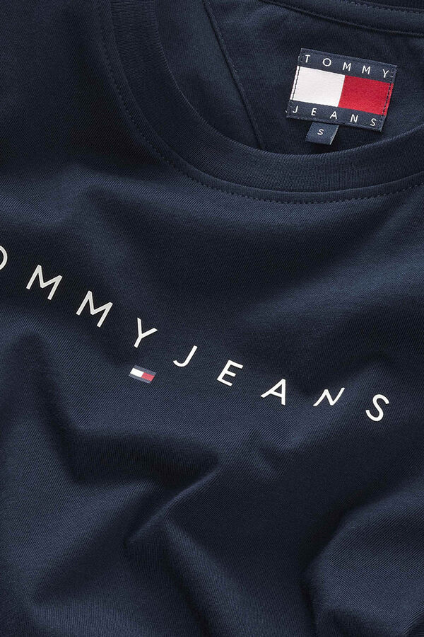 Tommy Jeans T-shirt slim manga curta azul