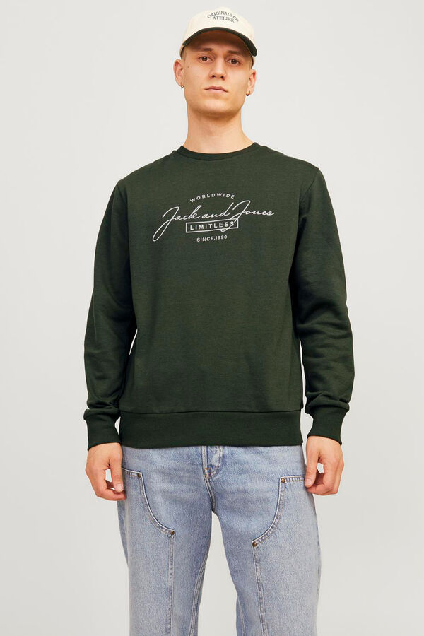 Jack & Jones Sudadera est&aacute;ndar fit verde