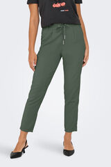 Only Pantal&oacute;n largo recto cintura alta el&aacute;stica gris