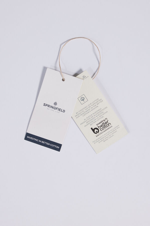 Springfield Camiseta escote crochet naranja