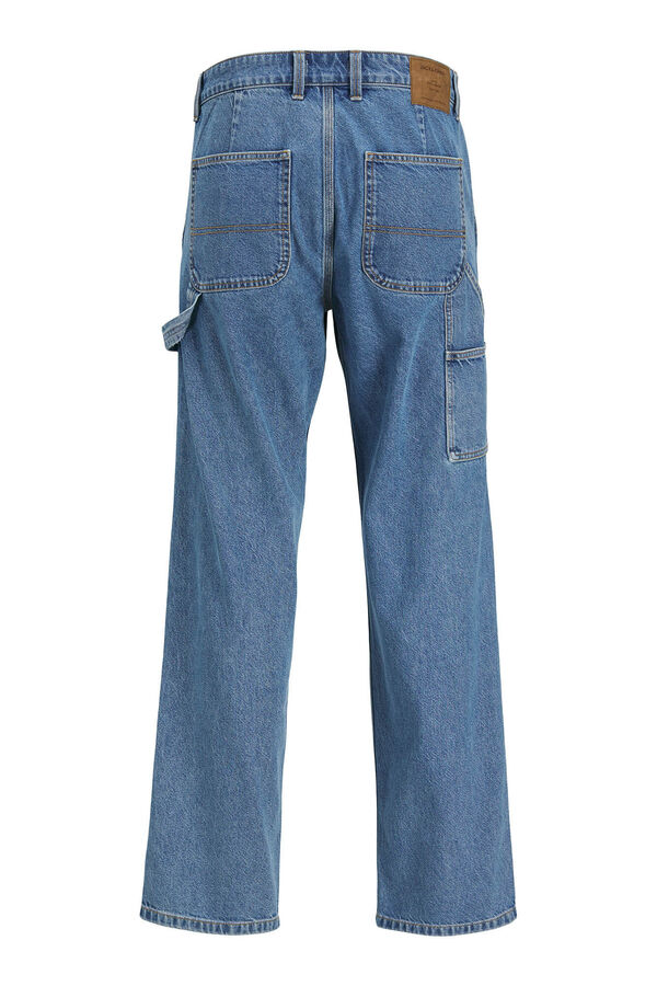 Jack & Jones Calça jeans de carpinteiro folgada azul