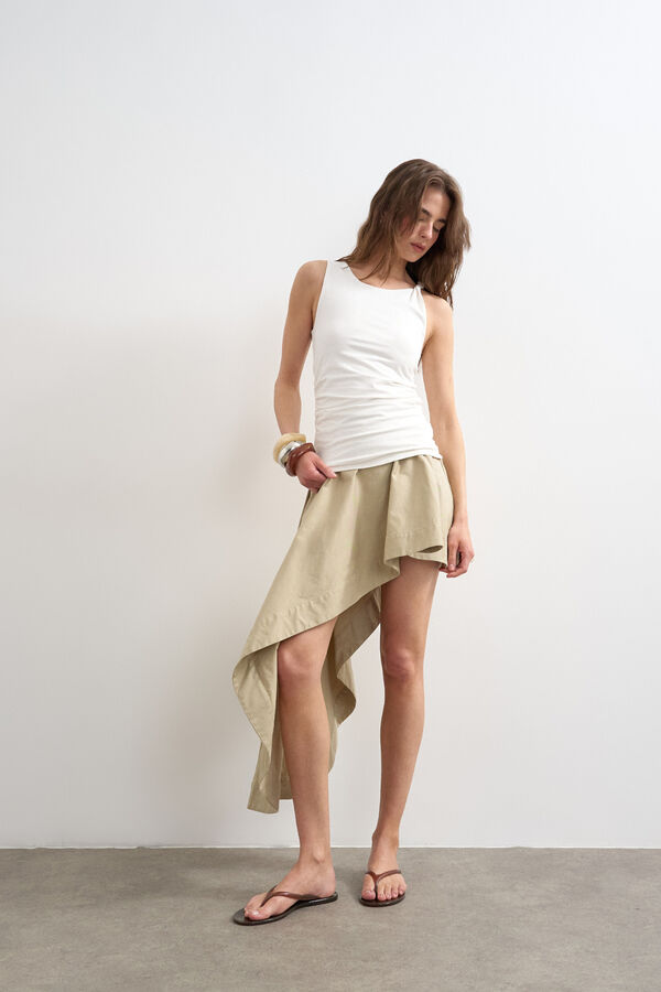 Topshop Top gola redonda branco