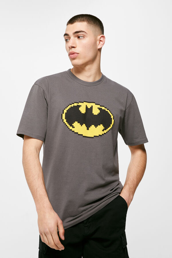 Springfield T-shirt Batman logo mix cinza