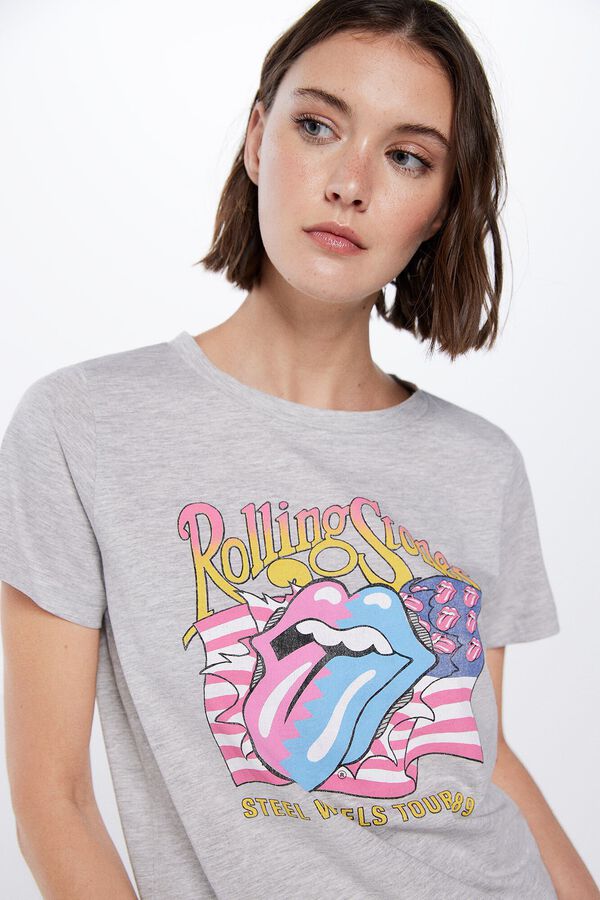 Springfield T-shirt "Rolling Stones" cinzento