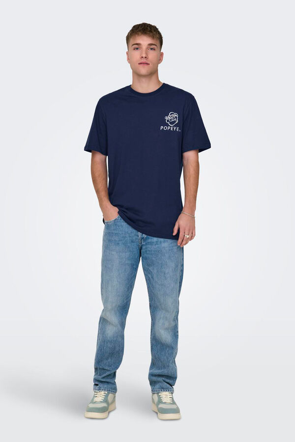 Only & Sons Camiseta manga corta Popeye azul