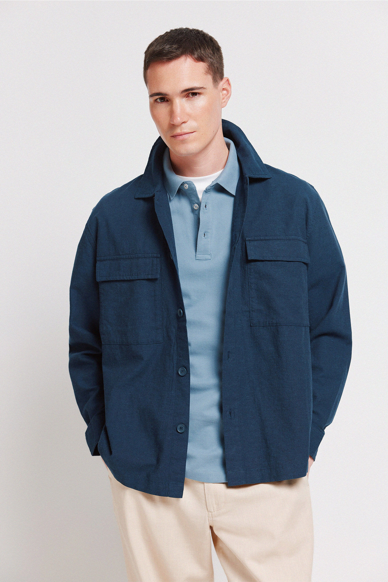 Springfield Sobrecamisa lino overshirt