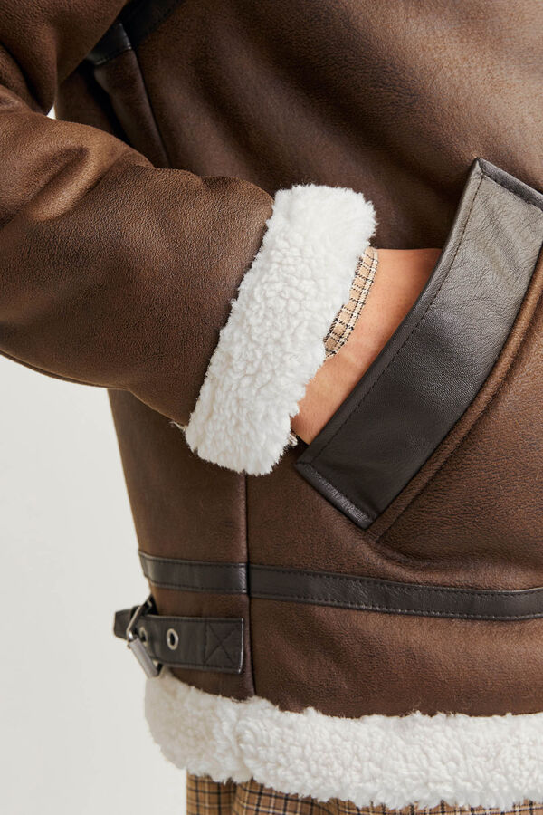 Jack & Jones Chaqueta aviador marr&oacute;n