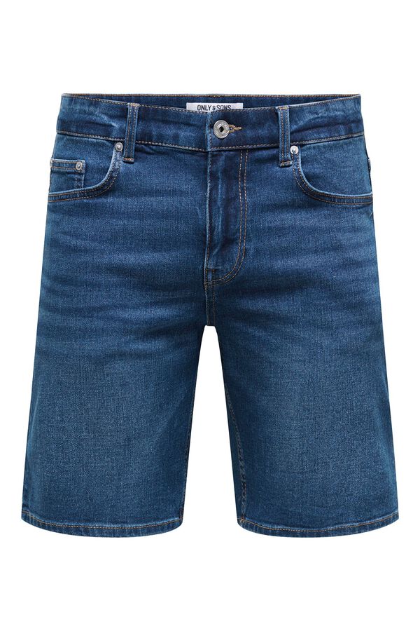 Only & Sons Bermuda de ganga azul