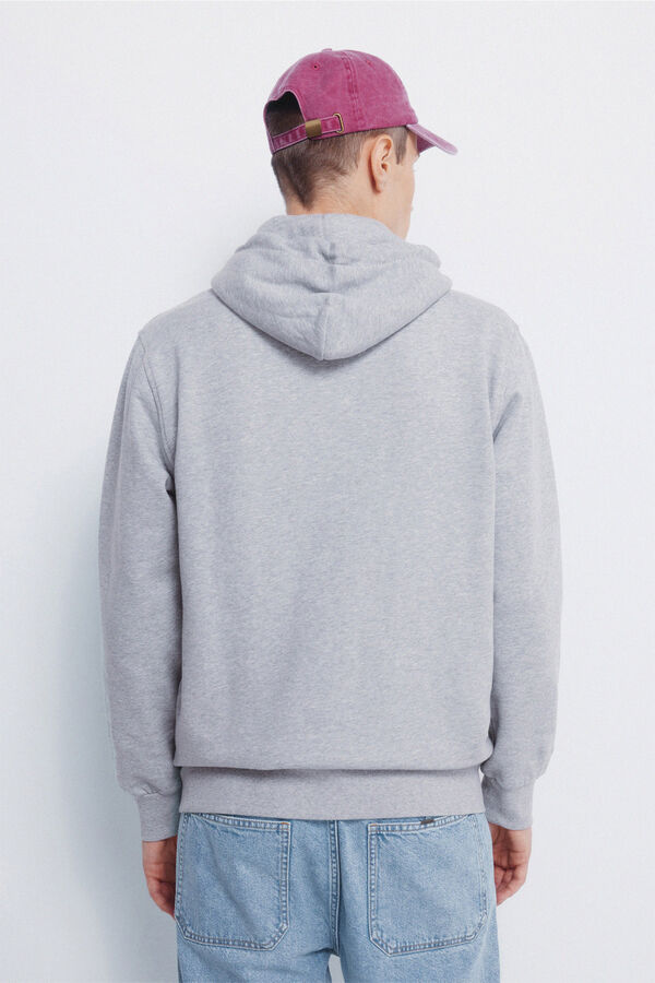 Springfield Sudadera capucha cremallera gris
