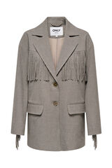 Only Blazer com franjas cinzento