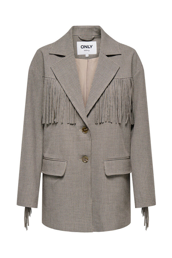 Only Blazer com franjas cinzento