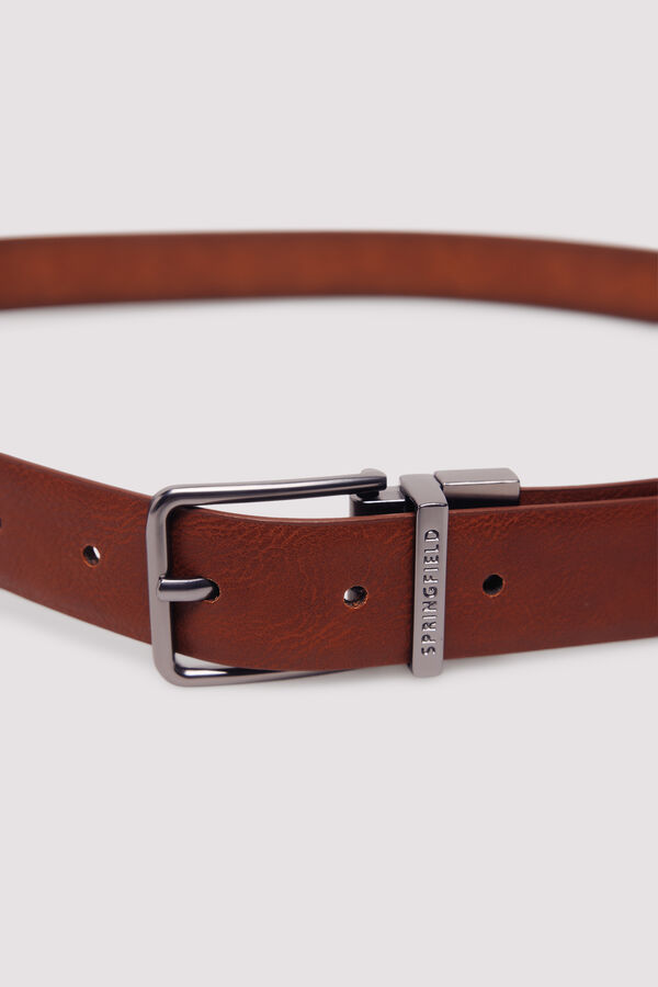 Springfield Cintur&oacute;n efecto piel b&aacute;sico nude