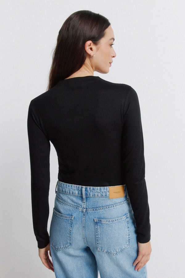 Springfield T-shirt com gola Perkins preto