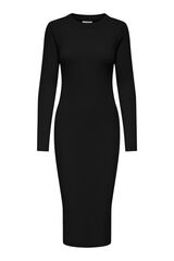 JDY Vestido midi punto negro