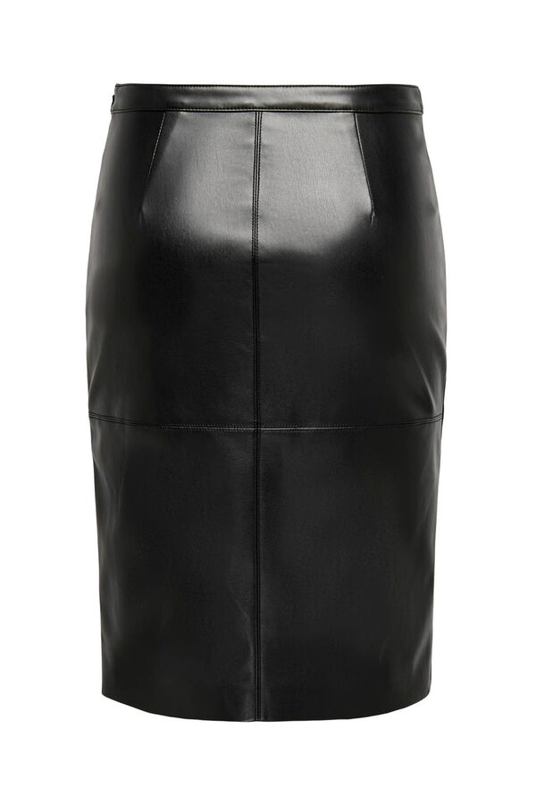 Only Falda corta de polipiel negro