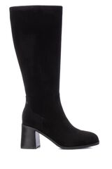 XTI Bota camur&ccedil;a com salto preto