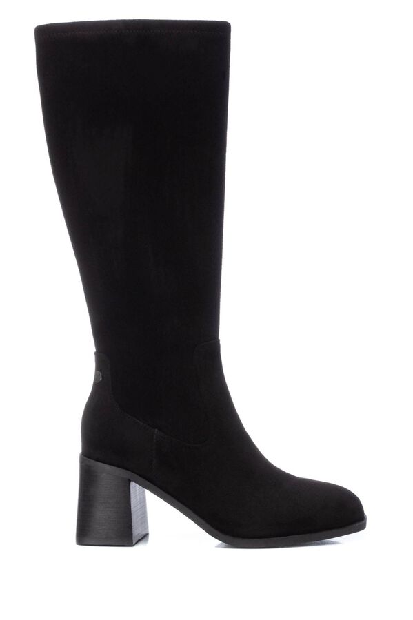 XTI Bota camur&ccedil;a com salto preto