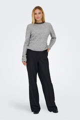 Only Jersey detalle encaje gris