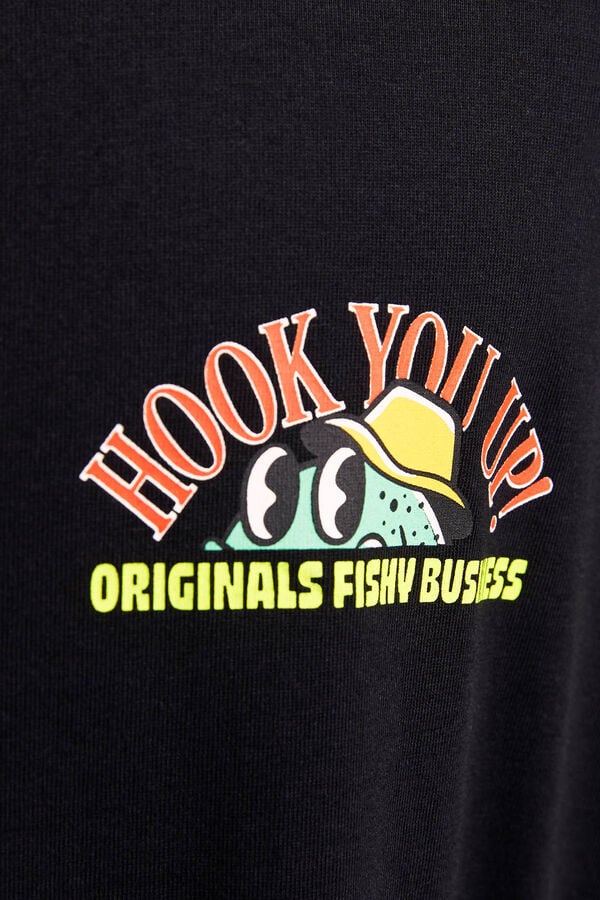 Jack & Jones Camiseta de manga curta com ajuste solto preto