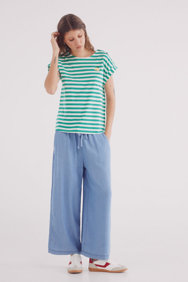 Springfield Camiseta "Daisy "rayas verde