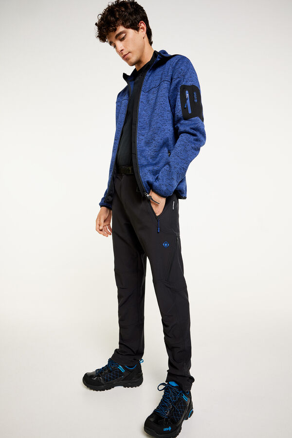 Izas Casaco polar de malha com capuz azul