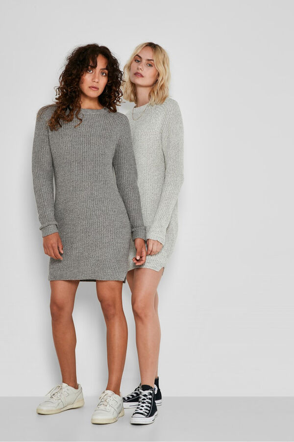 Noisy May Vestido curto de malha  cinzento