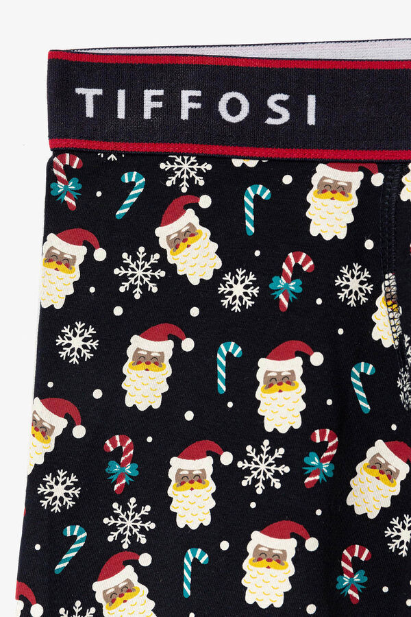 Tiffosi Boxer Fantasia de Natal azul