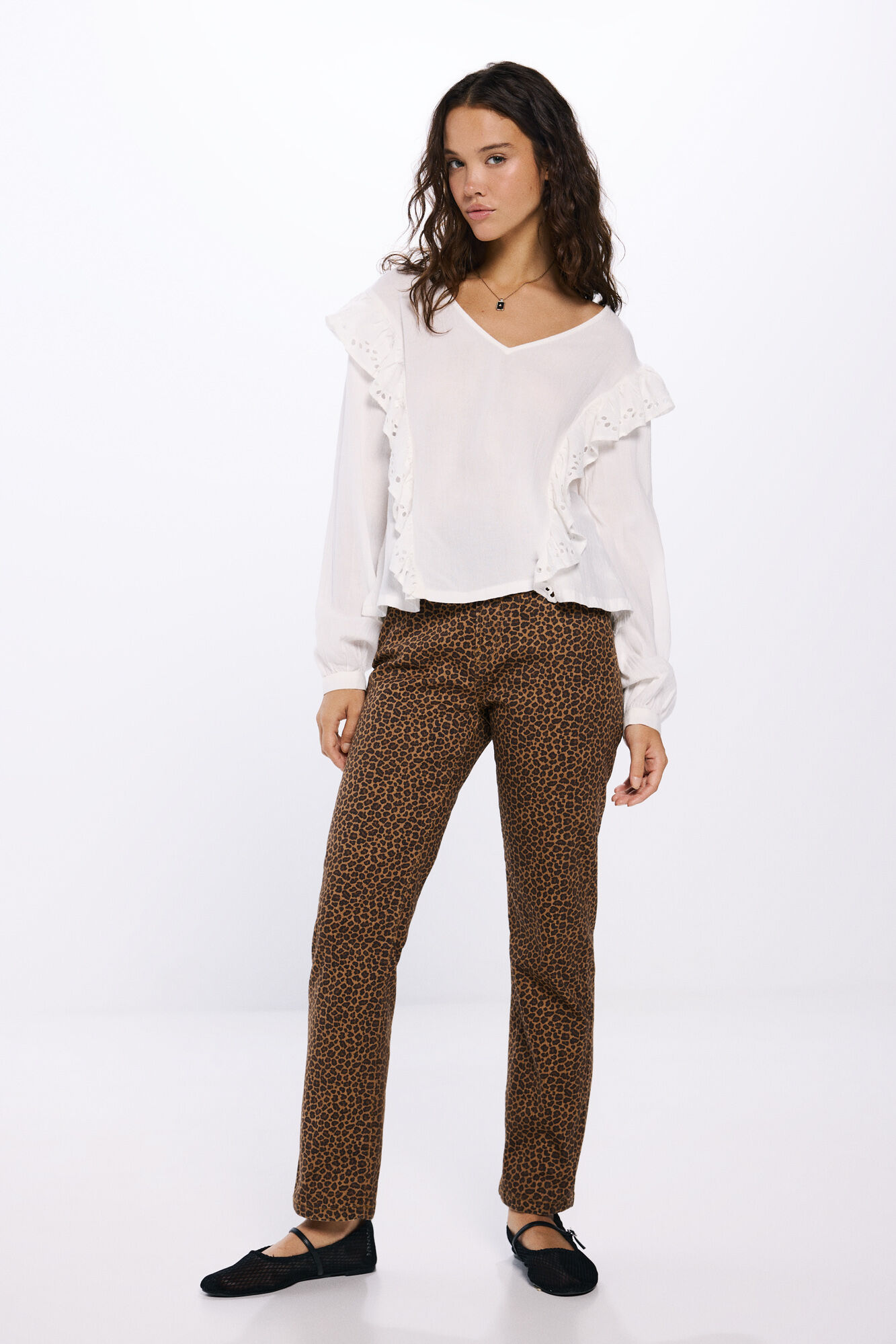 Springfield Jeans com estampado de leopardo