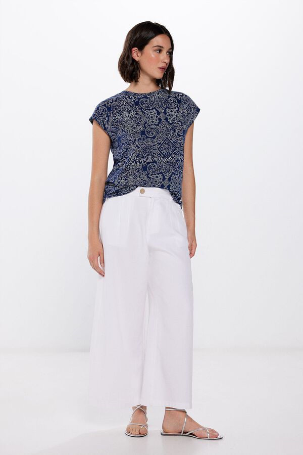 Springfield Camiseta Estampada azul